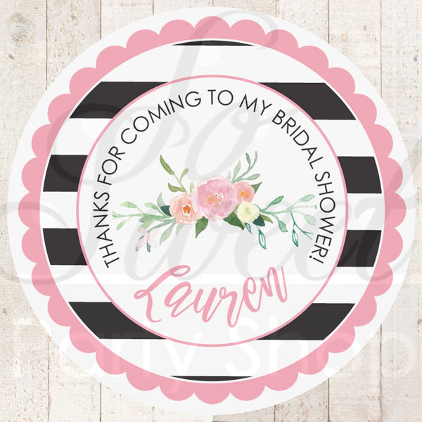 Bridal Shower Favor Sticker Labels, Wedding Favors, Bachelorette Favors, Baby Shower Favors, Birthday Thank You Stickers - Set of 24